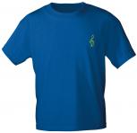 Marken- T-Shirt mit Motiv-Einstickung - Notenschlüssel - 10305 - versch. Farben zur Wahl - S-XXL