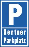 Parkplatz-Schild - Rentnerparkplatz - Gr. ca. 40x30cm - 308661
