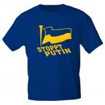 T-Shirt Unisex mit Print - UKRAINE - Royalblau Gr. S-3XL - 15713