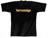 T-Shirt mit Print - Nervensäge - 10605 - schwarz - Gr. S