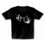 T-Shirt unisex mit Print - space trumpet - von ROCK YOU MUSIC SHIRTS - 10161 schwarz - Gr. XL