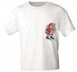 T-Shirt mit Print - Bär - Weihnachten - 12484 - versch. Farben zur Wahl - weiß / XL