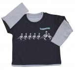 Kinder Longsleeve Shirt mit Print - Tauben Taubensport - TB304 - Gr. 98-164
