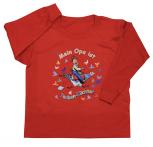 Kinder Sweatshirt mit Print - Mein Opa ist Tauben-Züchter - TB341 rot - Gr. 98-164