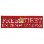 AUFNÄHER - Free Tibet End Chinese Occupation - 01897 - Gr. ca. 12,5 x 4,5 cm - Patches Stick Applikation