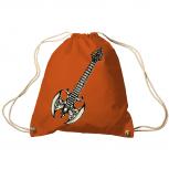 Trend-Bag Turnbeutel Sporttasche Rucksack mit Print - Gitarre Elektrogitarre - TB10852 Orange