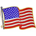 Rückenaufnäher - USA - Fahne  - 07449 - Gr. ca. 28 x 22 cm - Patches Stick Applikation