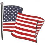 Rückenaufnäher  - USA - Fahne - 08040 - Gr. ca. 27,5 x 21 cm - Patches Stick Applikation