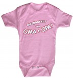 Babystrampler mit Print – Gesponsort von Oma + Oma – 08385 pink - 0-24 Monate