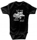 Babystrampler mit Print – Ich will auf Opa´s Bike – 08360 schwarz - 0-24 Monate