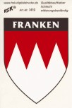 Wappen Emblem Stick Button PVC-Aufkleber "FRANKEN" NEU Gr. ca. 10,5 x 12cm (301419)