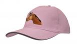 Baseballcap mit Einstickung - Pferdekopf Pferd Stute - versch. Farben 69243 rosa