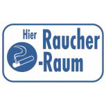 Türschild - HIER RAUCHER-RAUM - Gr. ca. 25x15cm - 300914