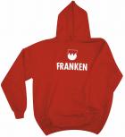 Kapuzen-Sweater-Hoody unisex mit Print - Franken - 09022 rot - Gr. S