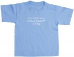 Kinder-T-Shirt mit Print - Ich werde auch Kaltblut-Fan - 06952 hellblau - Gr. 98/104
