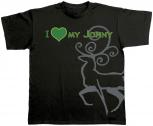 T-Shirt mit Print - I like my Jonny2 - 10648 schwarz - Gr. S
