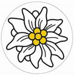 Auto-Aufkleber - EDELWEIS - Gr. ca. 7cm (301663) Blume Floral