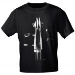 T-Shirt unisex mit Print - Satellite Cello - von ROCK YOU MUSIC SHIRTS - 10159 schwarz - Gr. S