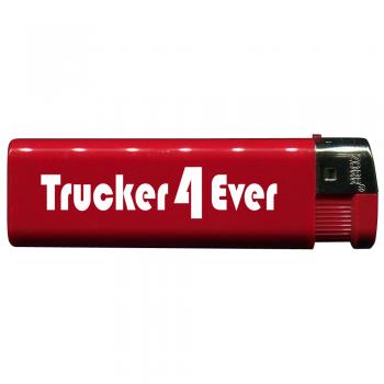 Einwegfeuerzeug mit Motiv - Trucker 4 Ever - 01166 versch. Farben rot