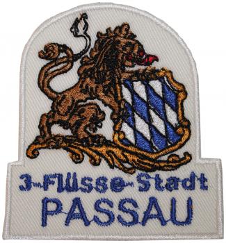Aufnäher - 3-Flüsse-Stadt Passau - 01684 - Gr. ca. 7cm x 8cm
