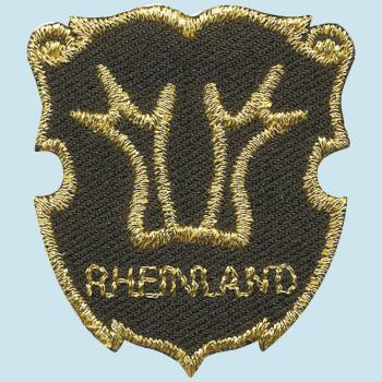 Aufnäher - Brandzeichen Rheinland - 02160 - Gr. ca. 3,5 x 4 cm - Patches Stick Applikation