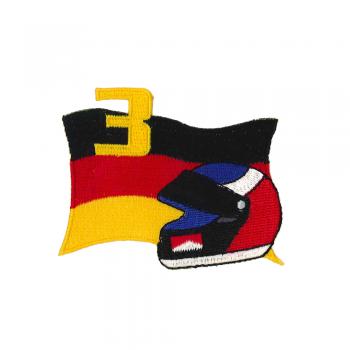 Aufnäher Patches Deutschlandflagge Helm 3 Gr. ca. 7,6 x 6,5 cm 05403