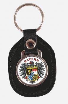 Leder Schlüsselanhänger mit Emblem - Bayern - 06216