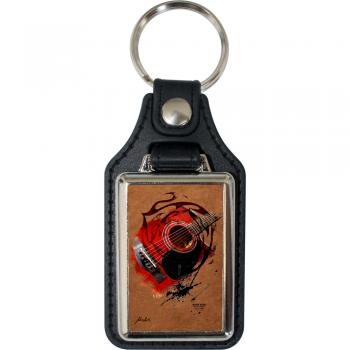 Leder-Schlüsselanhänger mit Motiv –  Down to earth – 06272/8 aus der Serie  ROCK YOU© MUSIC