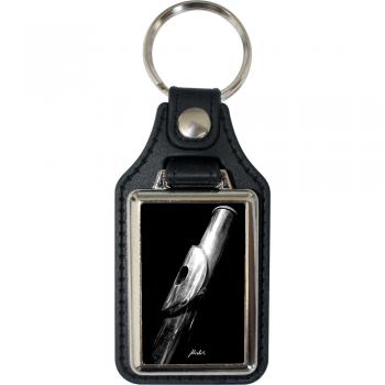 Leder-Schlüsselanhänger mit Motiv – Flute – 06273/1 aus der Serie  ROCK YOU© MUSIC