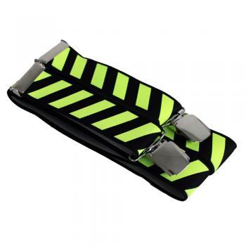 Hosenträger mit Print - Warnzeichen gelb schwarz  - 06506
