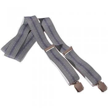 Hosenträger mit Print - Pepita Muster - 06633 schwarz-weiß
