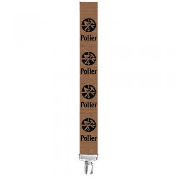 Hosenträger mit Print - Zunftzeichen Polier - 06757 hellbraun