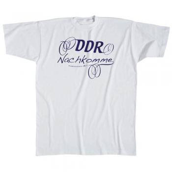 Kinder T-Shirt mit Aufdruck - DDR Nachkomme - 06927 - weiß - Gr. 86-164