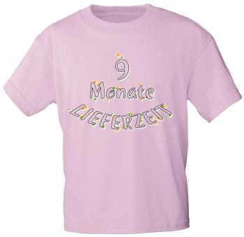 Kinder T-Shirt mit Aufdruck - 9 Monate Lieferzeit - 08259 - rosa - Gr. 86-164