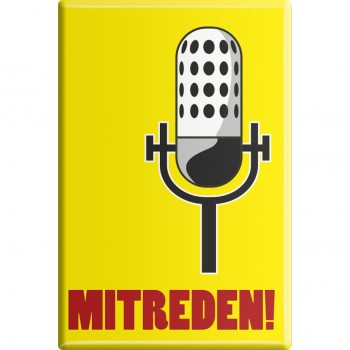 Küchenmagnet - Mitreden - Gr. ca. 8 x 5,5 cm - 38804 - Magnet Kühlschrankmagnet