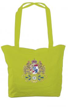 Umhängetasche mit Einstickung Einkaufstasche Bag Bayern 08988 lime grün