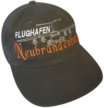 Baseballcap mit Einstickung - Flughafen Neubrandenburg - 68866 schwarz