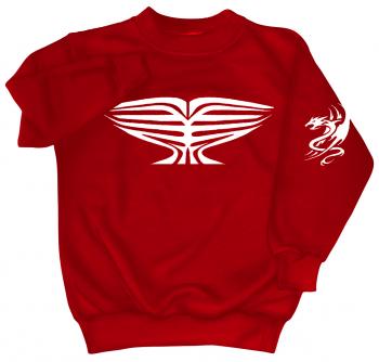 Sweatshirt mit Print - Tattoo Drache - 09031 - versch. farben zur Wahl - Gr. S-XXL rot / XL