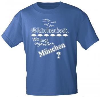 T-Shirt mit Print - Oktoberfest München - 09069 blau - Gr. S