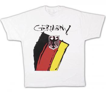 T-Shirt unisex mit Print - Germany - 09305 weiß - Gr. L