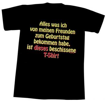 T-Shirt mit Print - ..Zum Geburtstag bekommen habe... - 09341 schwarz - Gr. S-XXL