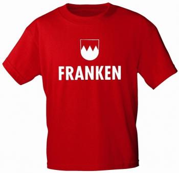 T-Shirt mit Print - Franken Emblem - 09387 rot - Gr. XL