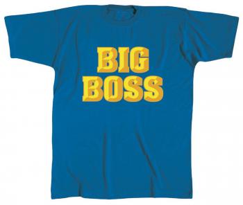T-Shirt mit Print - BIG BOSS - 09439 blau - Gr. S-XXL