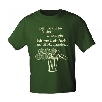 T-Shirt mit Print Ich brauche keine Therapie.... 09441 Gr. M / oliv