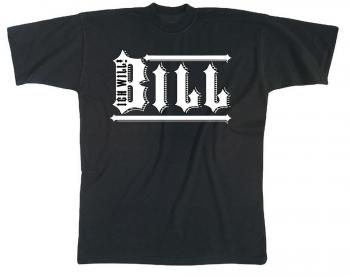 T-Shirt unisex mit Print - BILL - 09468 schwarz - Gr. S-XXL