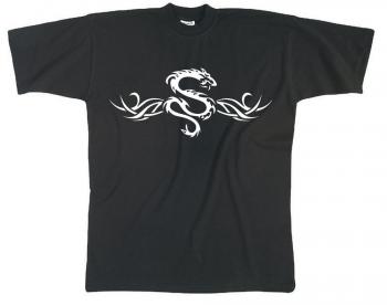 T-Shirt unisex mit Print - TRIBAL - 09487 schwarz - Gr. L