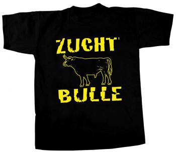 T-Shirt unisex mit Print - Zuchtbulle - 09533 schwarz - Gr. L
