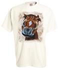 T-Shirt mit Print - Pferdekopf - 09839 cremefarben - aus der ©Kollektion Bötzel - Gr. XL