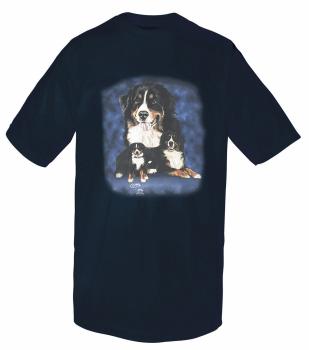 T-Shirt mit Print - Berner Sennenhund - 09978 schwarz - ©Kollektion Bötzel - Gr. XXL