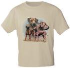 Kinder T-Shirt mit Print - Rhodesien Ridgeback - 08127 sandfarben - aus der ©Kollektion Bötzel - Gr. 134/146